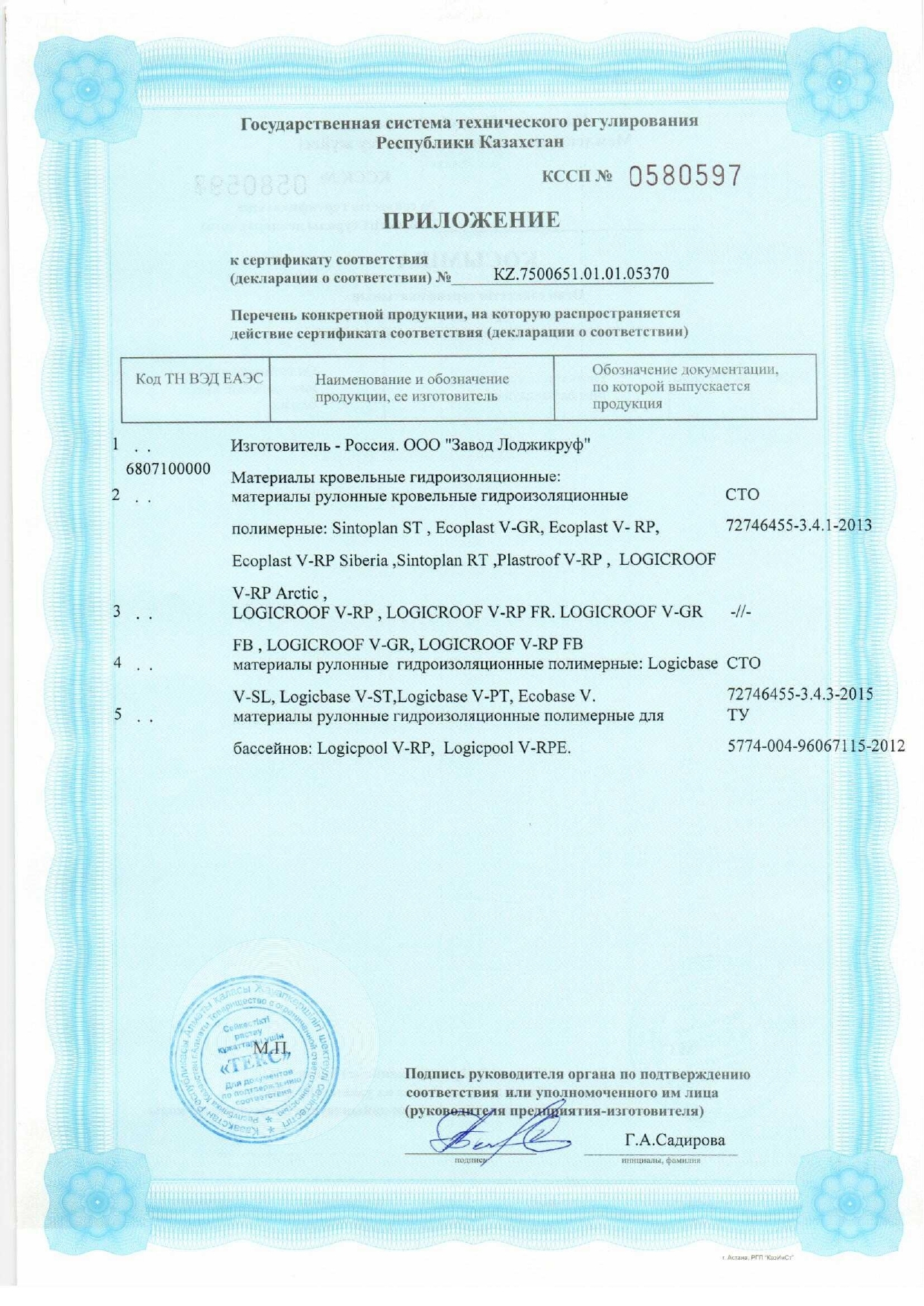 Сертификат соответствия (часть2)